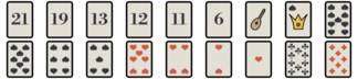 🃵🃳🃭🃬🃫🃦🃠🂭🂩🂨🂦🂥🂷🂴🂲🂱🃚🃈